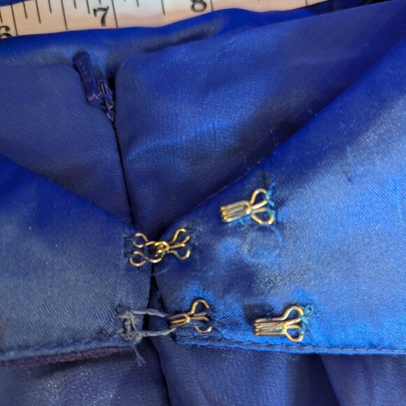 Blue Strapless long Sequin hand Beaded bodice Semila&Co dress Prom Formal Party - Picture 13 of 13